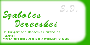 szabolcs derecskei business card